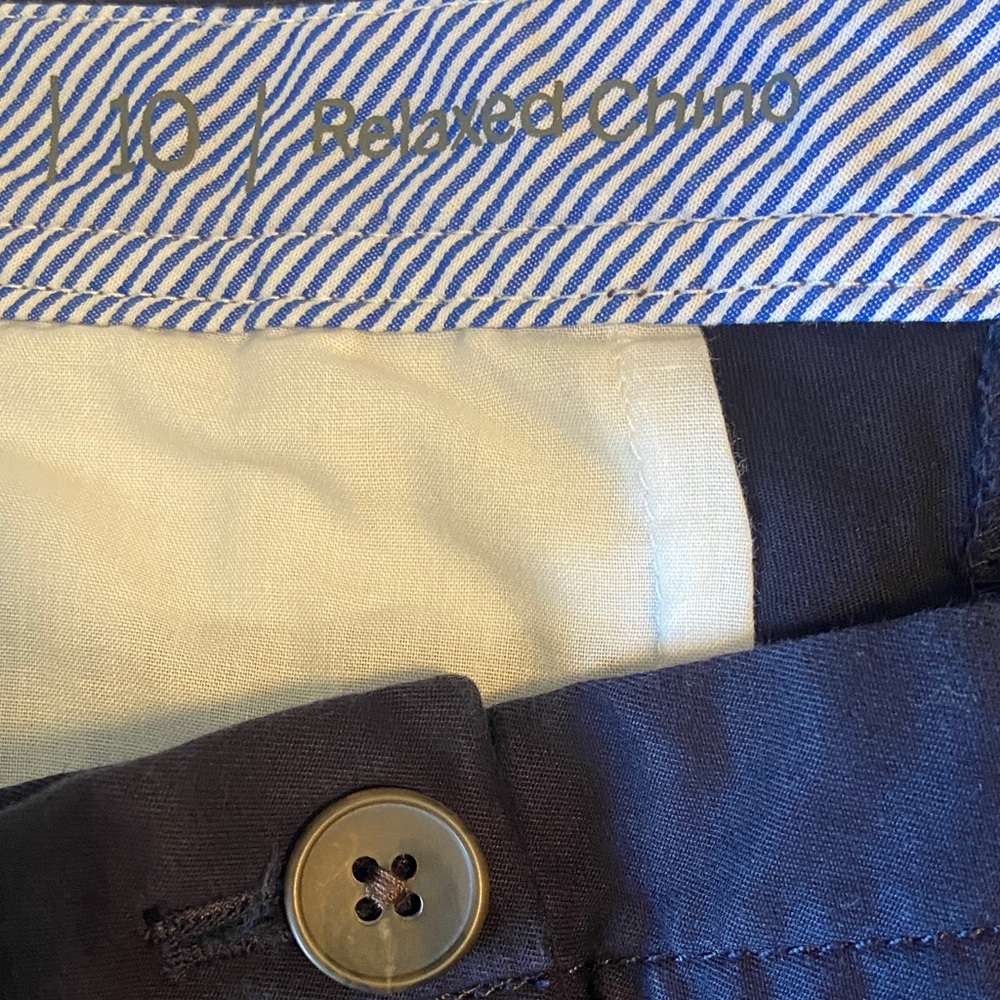 Talbots Indigo Relaxed Chinos Preppy Size 10 - Picture 3 of 5